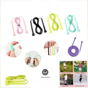 Tali Skipping Lompat Jump Rope Alat Olahraga Sport Loncat Outdoor Material PVC Warna-warni untuk Aktivitas Luar Ruangan Meningkatkan Kinerja Olahraga