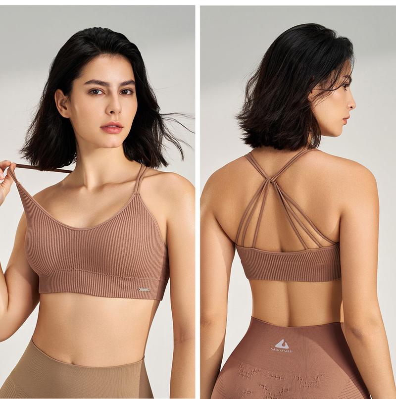 Product Introduction of Non-steel ring beautiful back breathable underwear large size sports bra yoga shockproof vest 29