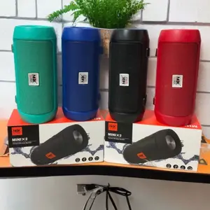 Nixnox Mini 3 Speaker Bluetooth Portable Fullbass dengan FM Radio TF Card Flashdisk USB Ukuran 16,5cm Diameter 6cm Warna Hitam Merah Biru Tosca