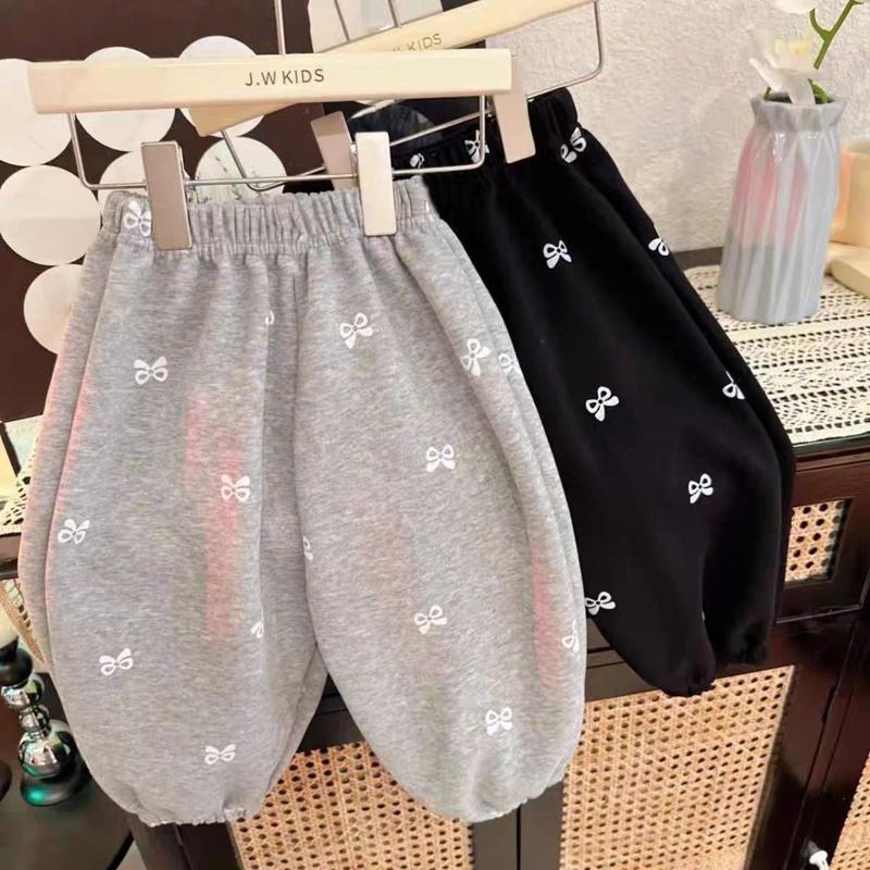  Quần bomber vải nỉ bông cho bé gái hình nơ xinh 2 màu size 8-16 kg 
