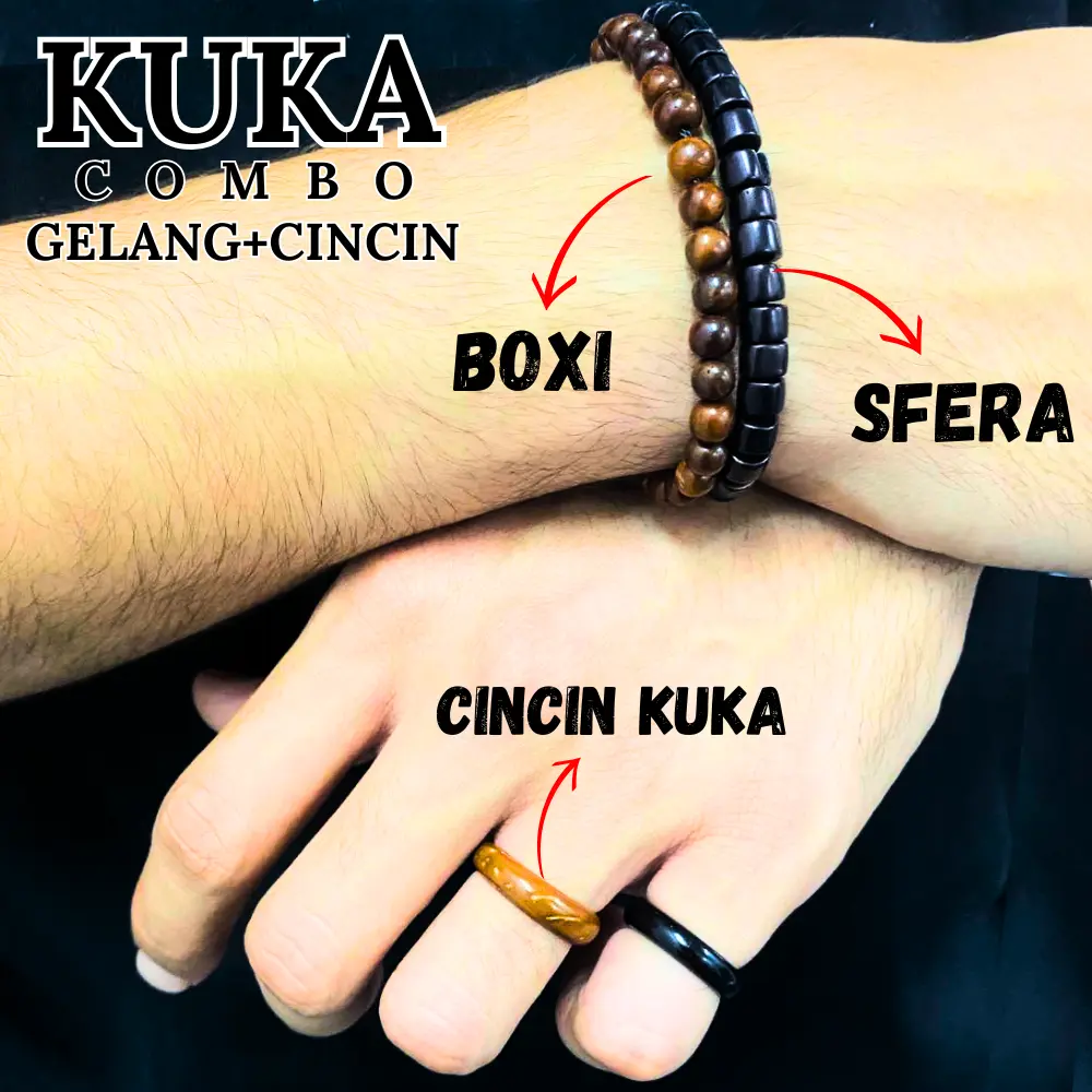 [Buy1Free1] Combo Gelang Tasbih + Cincin by KUKA
