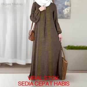 Abaya fesyen 2026 pakaian muslimah bergaya dan selesa cetakan 3D pelbagai warna tersedia saiz S-5XL stok tersedia dihantar untuk wanita muslimah Jubah dengan Poket Sisi Moden Anabia Budak Embroidery Lace Cey Kosong Corak Bunga Premium Emboss Bamboo
