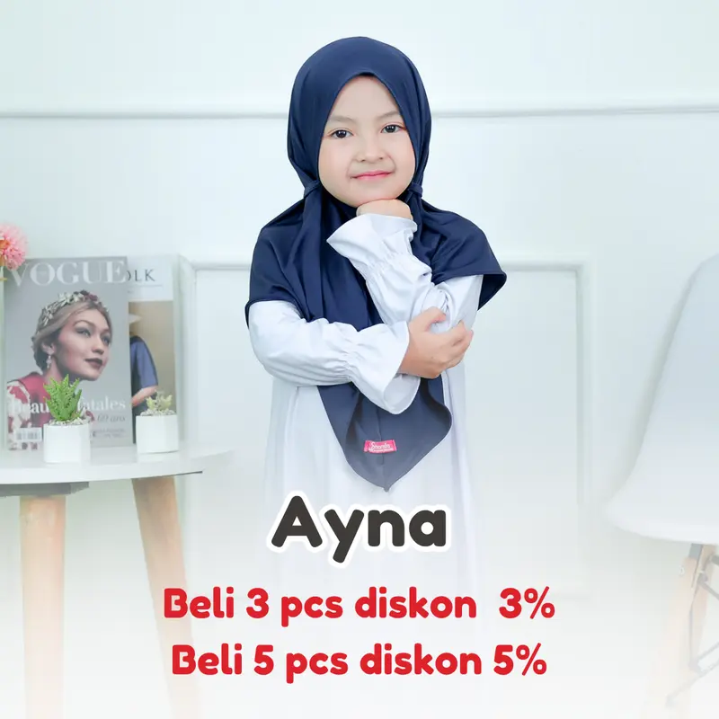 Hijab Bergo Tali Jersey Shamira Kerudung Ayna Anak Hits Simple Ternyaman Jilbab Instan Muslim Polos Sekolah Anak Sekolah 0
