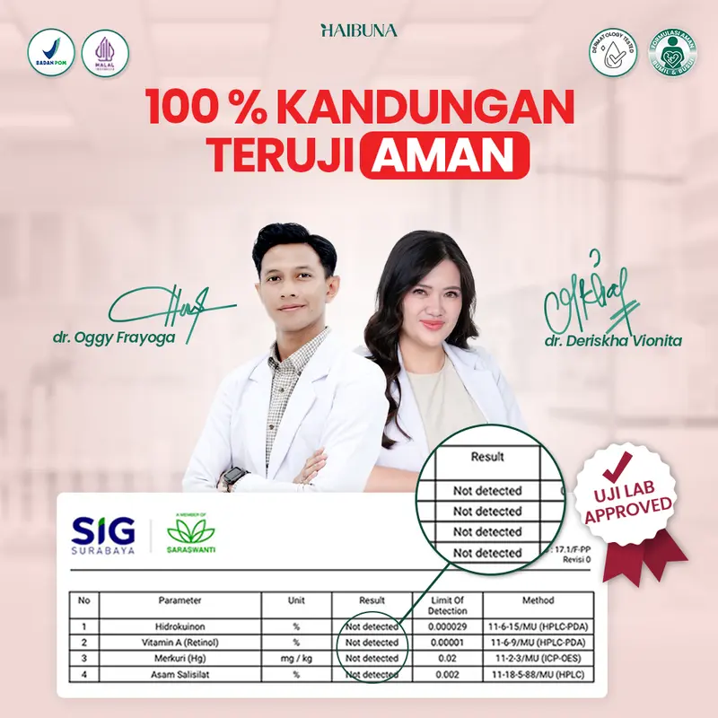 HB Haibuna  White DEW SET + Serum (5pcs) | Whitening Set - Niacinamide Tranexamic | Perawatan Membantu Mencerahkan dan menyamarkan FLEK Hitam | skincare Aman bumil busui | Extract Rose Oil 1