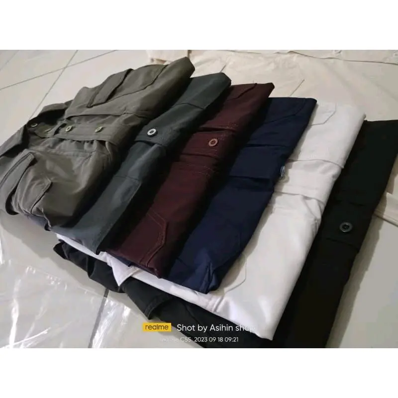 kemeja  Tactical  paspampres bahan streaching lengan pendek saku miring tahan air Nyaman 7