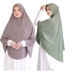Hijab Bergo Hamidah Jersey Premium Saze XL - Busana Muslim Terbaru - Instan Khimar Pad Syari Kerudung dasya sparkling smogray hijab instan Nyaman Lembut