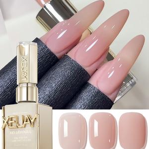 15ML ネイルジェルポリッシュ、半永久的LEDライト必要、プロ＆ホーム用、DIYサロン必需、新しいXejayiヌードカラー