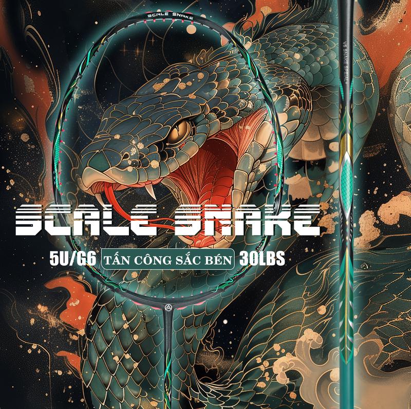 Snake Year Customized ALP V5 Scale snake Sợi Carbon Chính Hãng Tối Đa 30 lbs 13.6 kg 5U G5 Nhẹ Vợt Cầu Lông Tấn Công Tốc Độ Vợt ALPSPORT Chính Hãng 100% Agkistrodon-V5 COD Cán Vợt Đồng vợt dụng sử Cao Su vợt phôi badminton raket cây