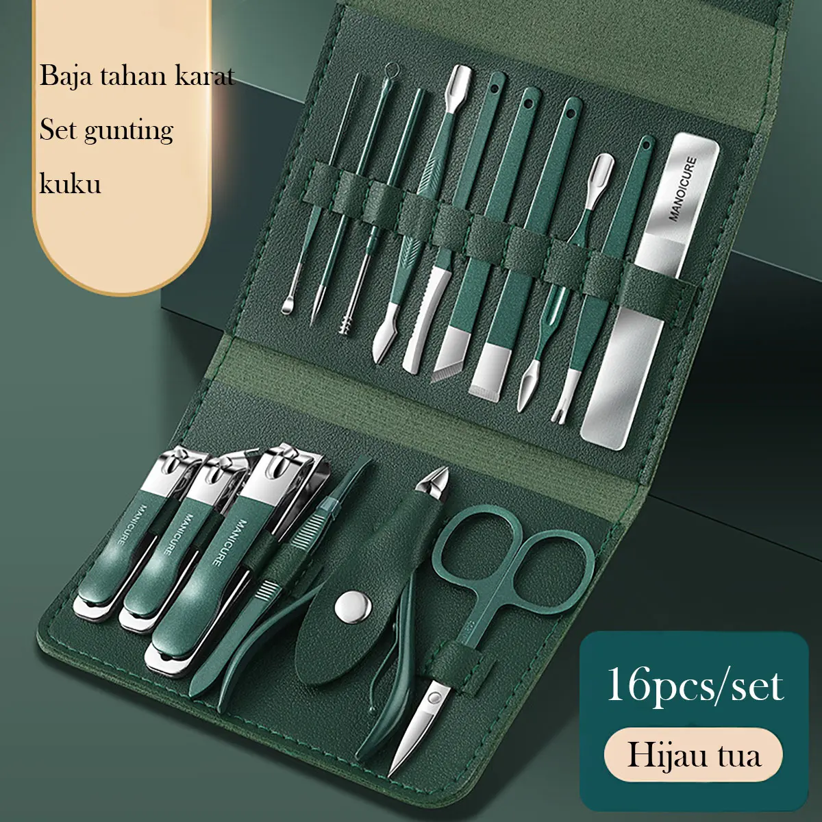 Gunting kuku, 16pcsSet gunting kuku, gunting kuku, sendok telinga, perlengkapan rumah tangga pororo gunting kuku Nail Pinset pisau kuku jempol kaki gunting kuku  1 set set  potong gunting  kuku cantengan pedicure  set Tangan