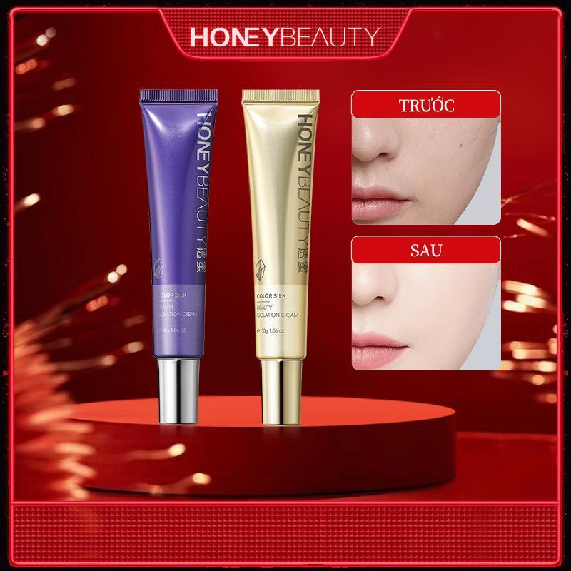  Kem Lót Da Làm Đẹp Bằng Lụa Trong Suốt HONEY BEAUTY Kem Che Khuyết Điểm Lâu Trôi Độ Che Phủ Cao Kiểm Soát Dầu Sản Phẩm Trực Tiếp 
