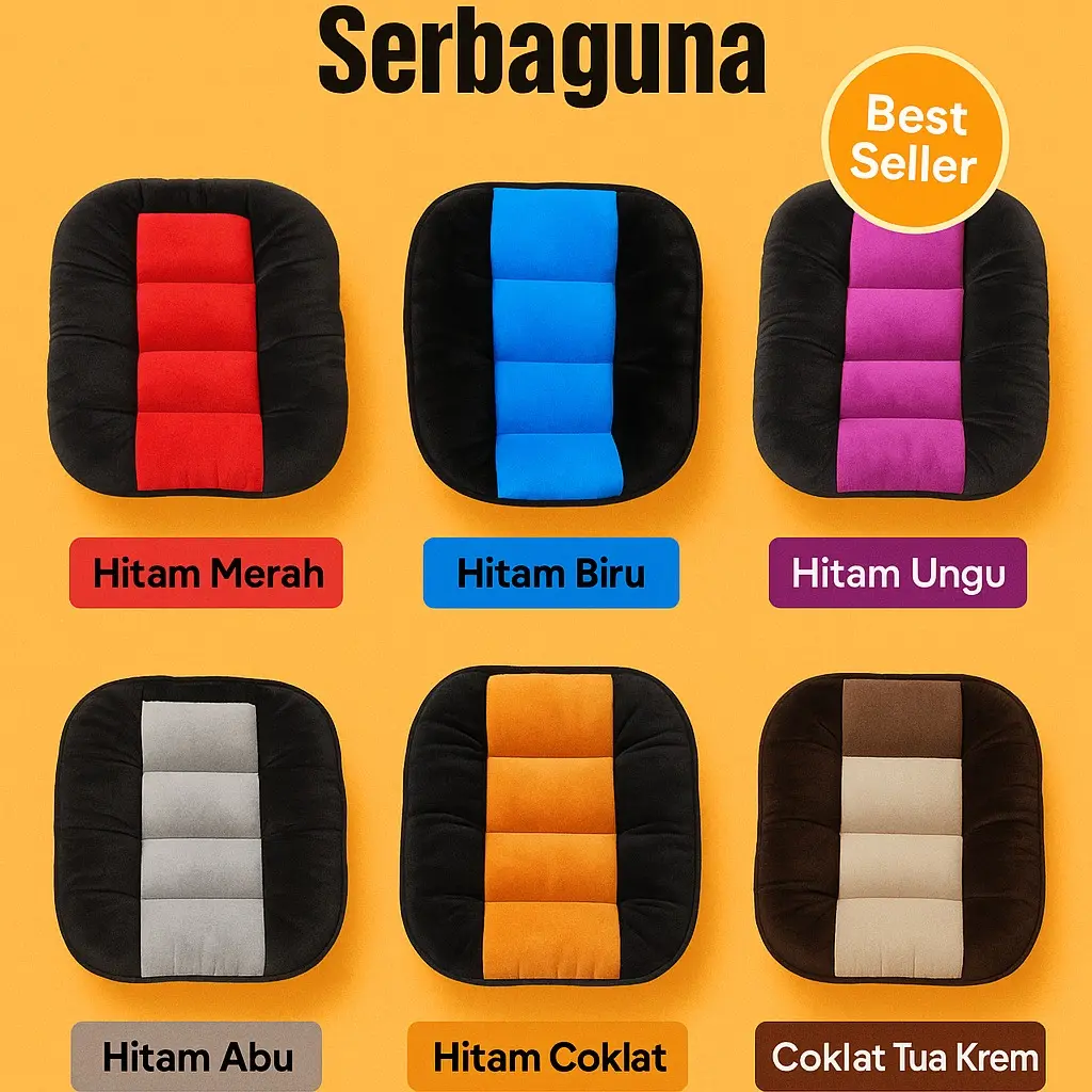 Bantal Duduk Empuk Kursi Jok Mobil Kain Velboa Berlabel SNI