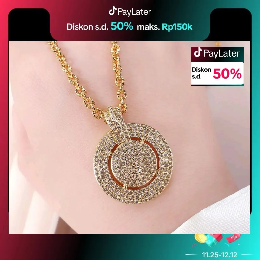 Clue Xuping - Aksesoris Kalung 60 cm Liontin Full Pertama Wanita Aesthetic Gold Perhiasan Elegan