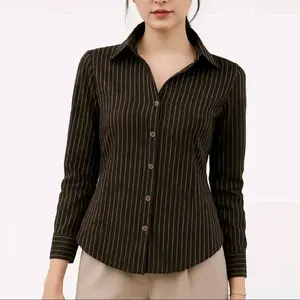 BLOUSE LUNA//ATASAN WANITA KEKINIAN KANCING LENGAN PANJANG//KEMEJA KANTOR