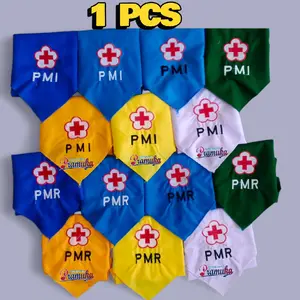 ( 1 PCS ) Syal Slayer PMI dan PMR Madya Wira Hasduk PMI PMR SD SMP SMA Bordir