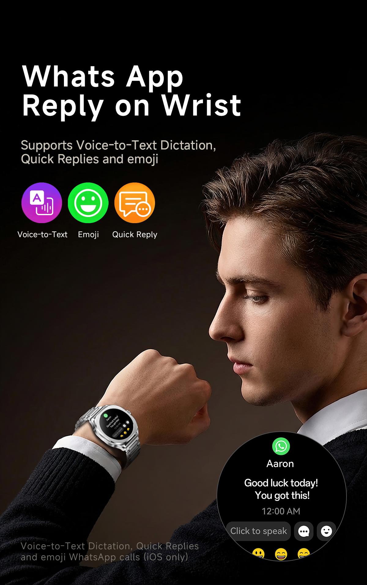 Aolon Cube AGPS Whatsapp Reply Jam Tangan Pintar Pria Layar AMOLED 1ATM Tahan Air 140 Mode Olahraga & Sensor Denyut Jantung Generasi Ketiga Smartwatch