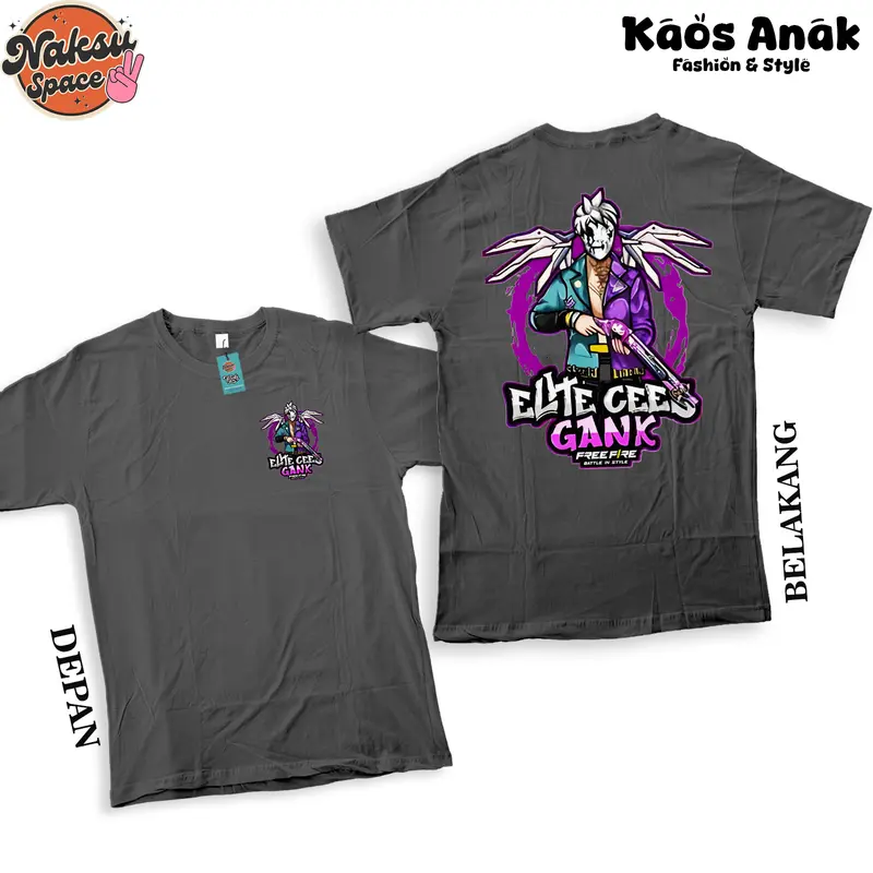 KAOS KAOS ANAK FREE FIRE ELITE CEES SAYAP BAJU FF ANAK 2