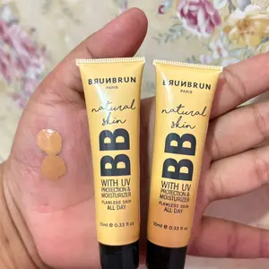 Brunbrun Foundation Natural Skin 10ml Dengan Perlindungan UV & Pelembab Kemasan Baret Segel Aman