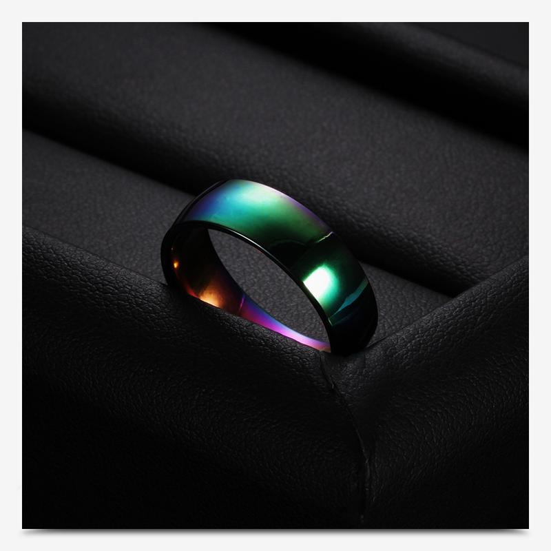 Cincin Rainbow Bisa Untuk Pria dan Wanita - Rainbow Ring for Male and Female Man Woman Unisex / Besi Anti Karat Alloy - Colourful Accessories Fashionable Love Rings Gradation Pelangi Gradasi Unik Produk Impor Cewe Cowo Unisex 3