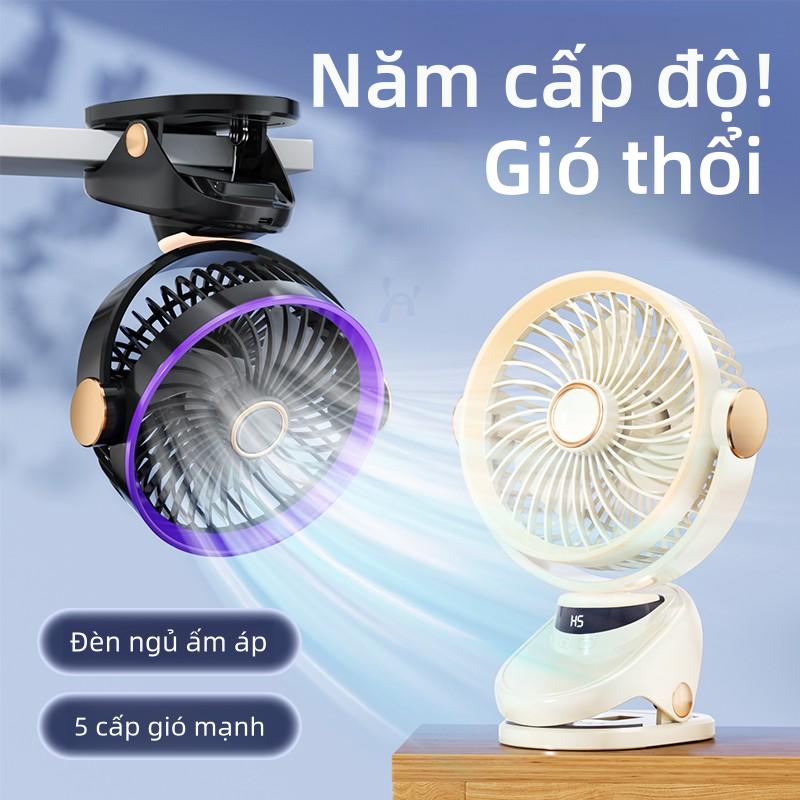 Quạt Kẹp Cầm Tay ZOLURA, Kích Thước Nhỏ, 10000mh, Có Thể Sạc Lại USB, Gió Mạnh, Thích Hợp Sử Dụng Trong Văn Phòng, Xoay 90 °, Hàng Mới Về