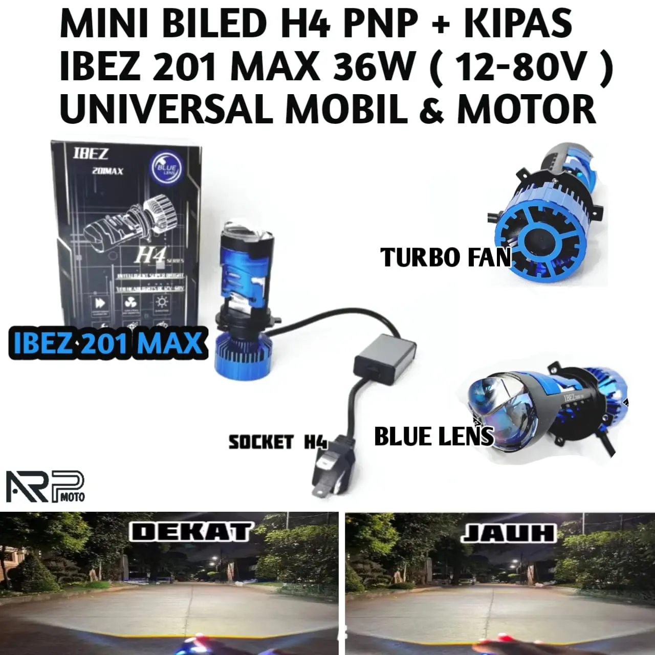 Mini Biled H4 Pnp + Kipas Ibez 201 MAX Super S ze 5 iBright ze 21 H4 ICC BULLAES Universal Mobil Motor ninja vixion scoopy verza cbr cb150 scorpio tiger
