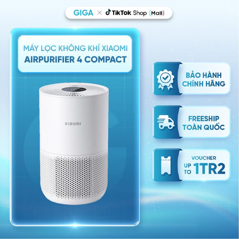 [4cp] Máy lọc không khí Xiaomi Smart Air Purifier 4 Compact Diện tích sử dụng hiệu quả 16-27 mét vuông Giúp Lọc Không Khí, Đánh Bay Bụi Bẩn, Mùi Hôi Nhanh Chóng Làm Sạch