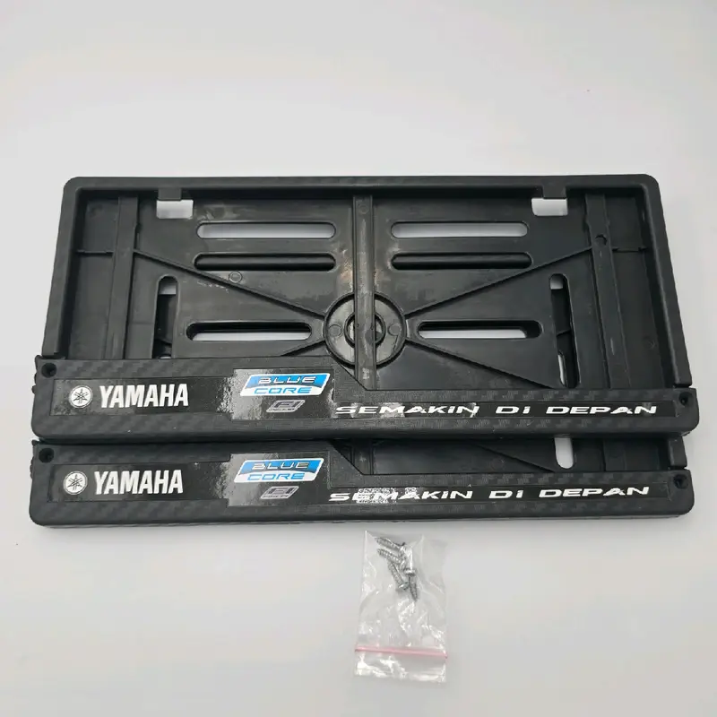 Dudukan Plat Nomor-Cover Plat Nomor Karbon Hitam Tulisan Yamaha Semakin Di Depan Universal Motorcycle 2