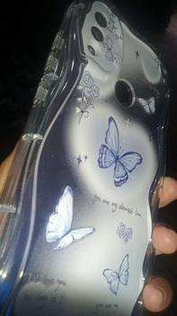 Product Review of Casing hp RedmiNote7/Note7PRO/Note7S  Kupu-kupu lucu transparan gelombang soft shell wanita mewah ringan kelas atas all-inclusive anti-fall case from A**t 1