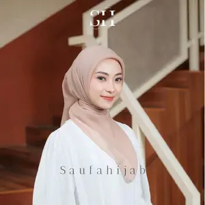 Saufa Hijab - Bella Square Hijab Segi empat Premium 110x110 cm Polly cotton Grade A Anti Letoy