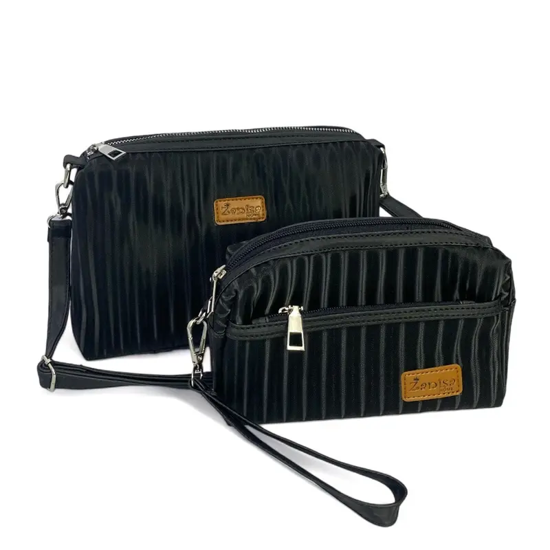 1 Paket isi 2pcs tas selempang wanita multifungsi dan dompet wanita clutch by zanisa 2