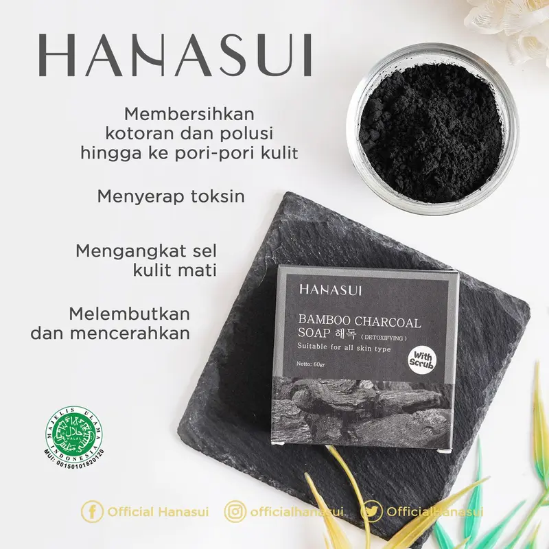 HANASUI BAMBO CHARCOAL / SABUN ARANG BPOM BINTANGKIA 1