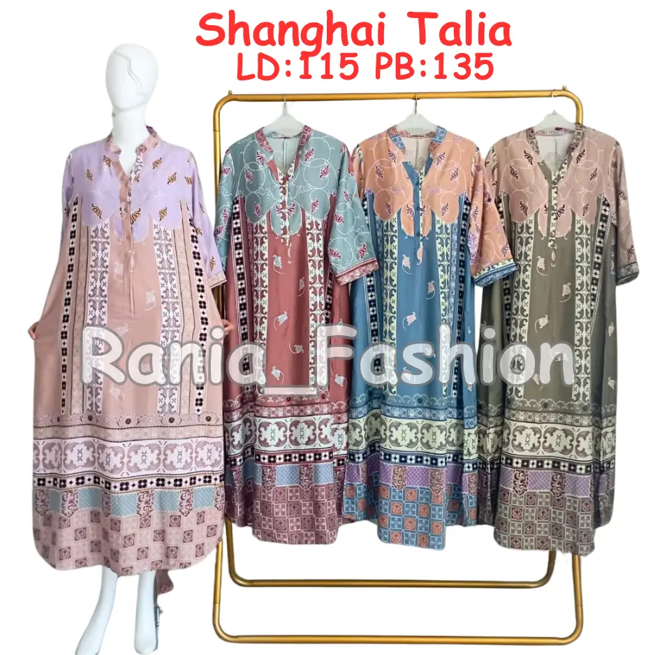 Daster Rania Fashion motif SANGHAI TALIA Viral Terbaru Viral