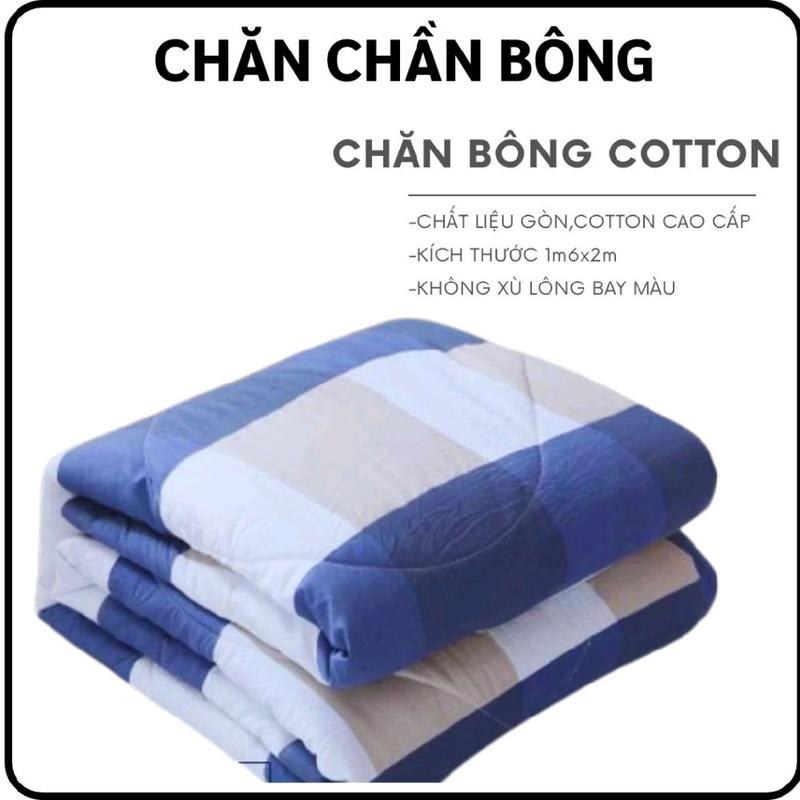 Chăn hè chần bông 2 mặt kích thước m6*2m, chăn cotton poly hè.
