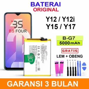 Baterai Original Viv0 Y12/Y12i Y15/Y17 B-G7 5000mAh Gratis Lem & Obeng Garansi 3 Bulan