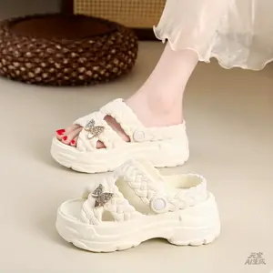 [KADIA Shoes] Sandal Wanita 2in1 Sol Tebal Rajut lSol EVA Lentur Anti Licin & Anti Bau, Wajib Punyadi Musim Panas Sandal jepit wanita EIS Empuk lentur anti slip ringan karet premium ootd sandall cewek COD