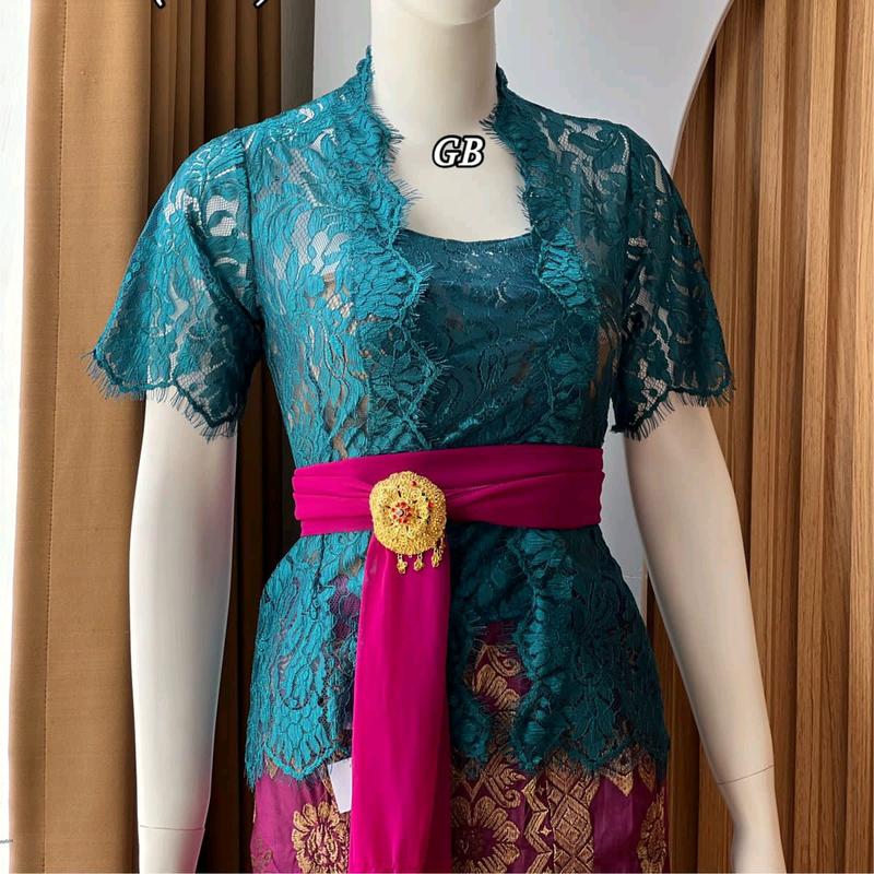 Kebaya Metalic 3D premium Tangan Pendek 0