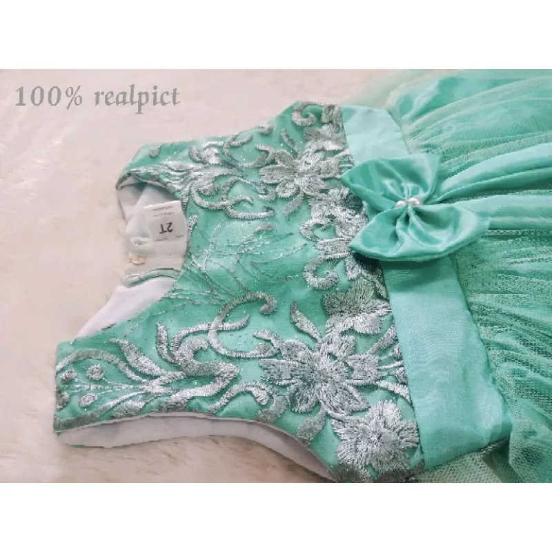 yukensi gaun mewah baju pesta Fashion Cantik overall dress bunga anak perempuan denim 5-6 tahun rosogold 10-11 tahun sage green yellow girl 5