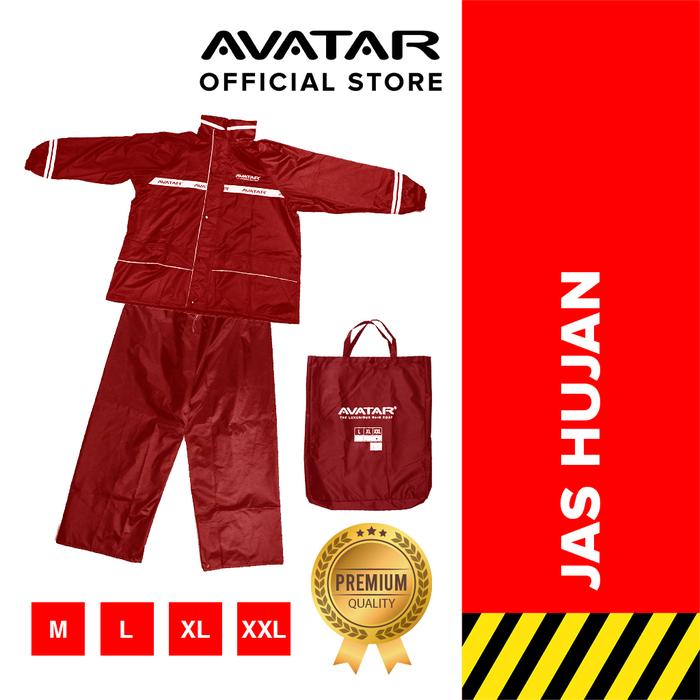 Gambar Jas Hujan Set - Jaket Celana AVATAR Merah - Ukuran M - JAS017 dari Kenmaster Official Store Kota Administrasi Jakarta Utara Tokopedia