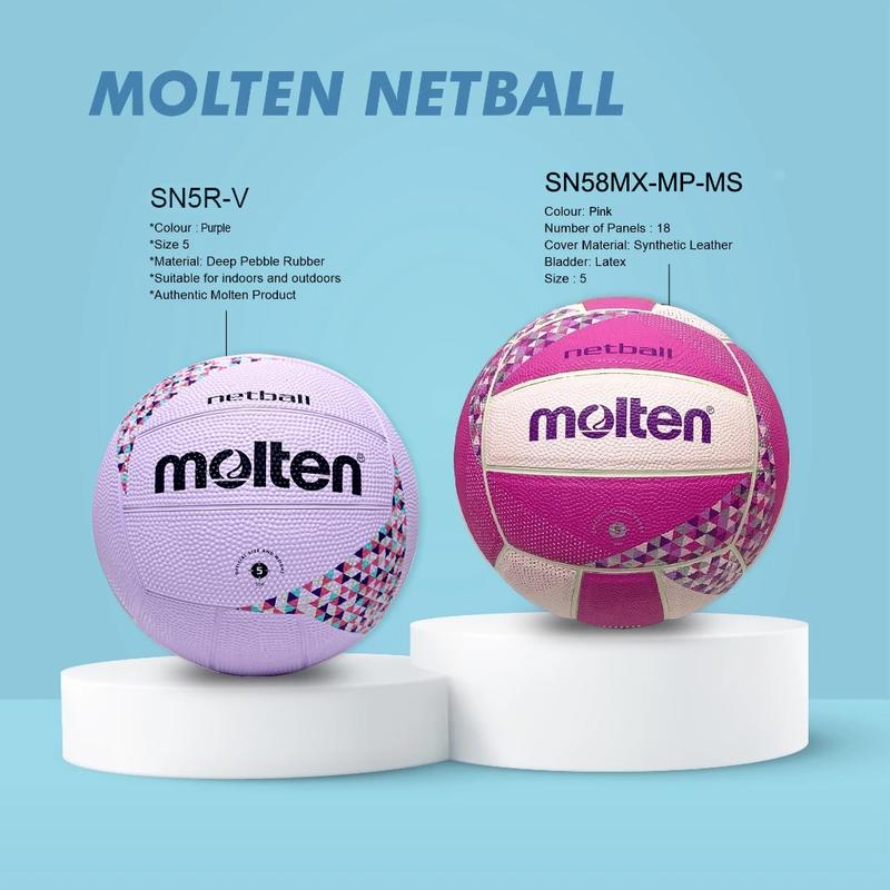 Molten Netball Bola Jaring Outdoor Size 5 Pink Basketball Black ...