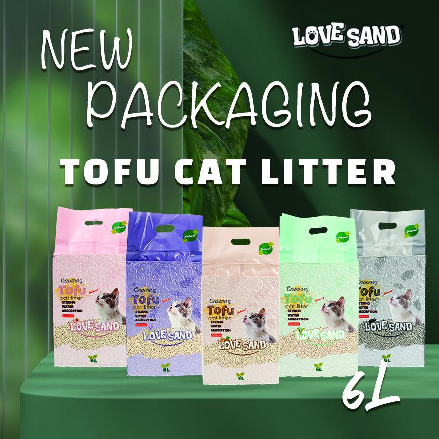 (Love sand) Tofu Cat litter 6L(bundle of 3)