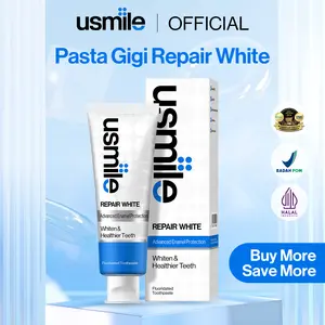 [Live] [Buat Gigi Sensitif] usmile Pasta Gigi Repair White 100gr - Whitening Toothpaste & Perbaikan Enamel | Napas Segar Tahan Lama | Pemutih Gigi | Whitening Toothpaste | Membersihkan Noda Gigi | Gigi Sensitif | Memperbaiki Enamel | Pasta Gigi Whitening