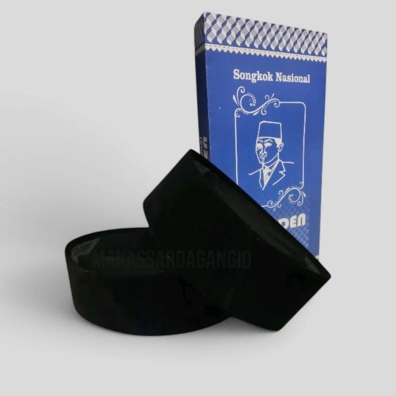 SONGKOK HITAM AC Peci Presiden Kopiah Polos Tinggi 9cm Exclusive Berkualitas Dewasa Anak Bludru Premium Nasional Muslim 2