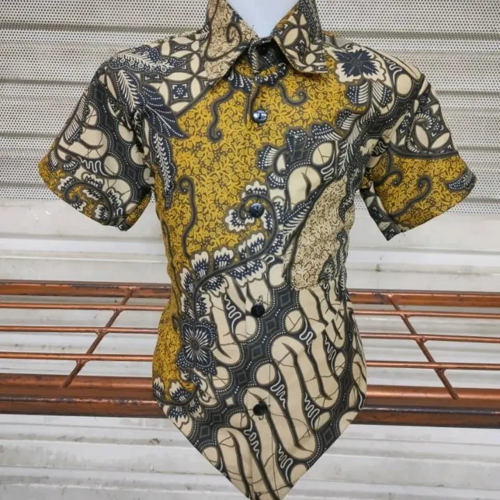 Kemeja Batik Anak Lengan Pendek Bahan Katun Mikro 6