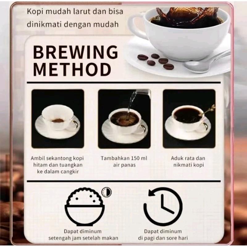 Kopi bubuk hitam bebas gula dengan enzim L karnitin 1