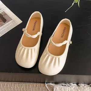 Sepatu Flat Slip-On Wanita Terbaru, Berujung Bulat dengan Sol Lembut dan Nyaman — Alas Kaki Kasual Bertumit Rendah untuk Pemakaian Sehari-hari & Berjalan Santai