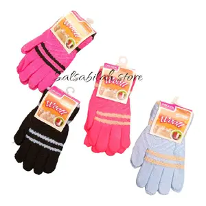 sarung tangan anak cewek tk SD karakter boneka bahan wool Motif