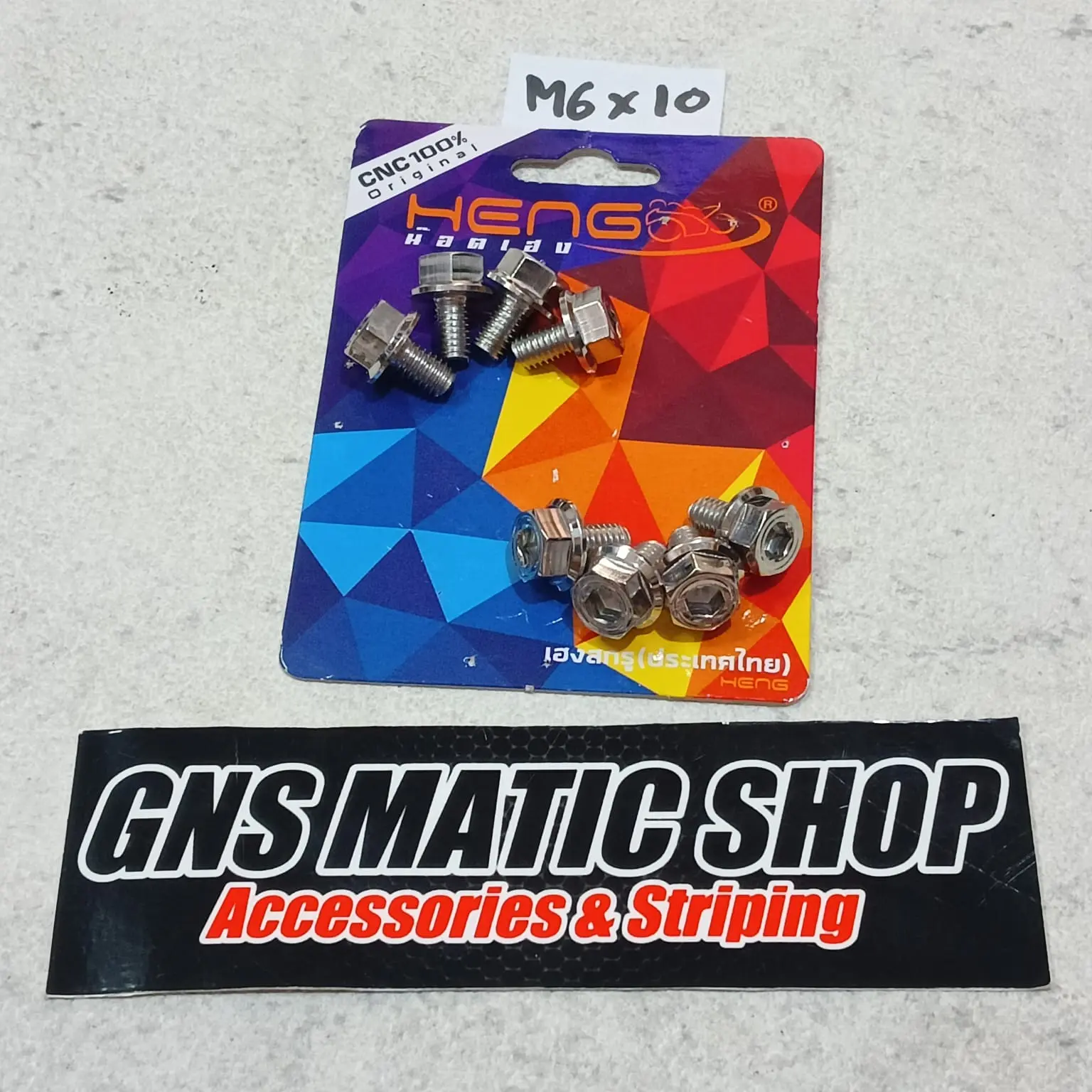 baut 10 M6 model 2 kunci HEXAGON  probolt original heng thailand