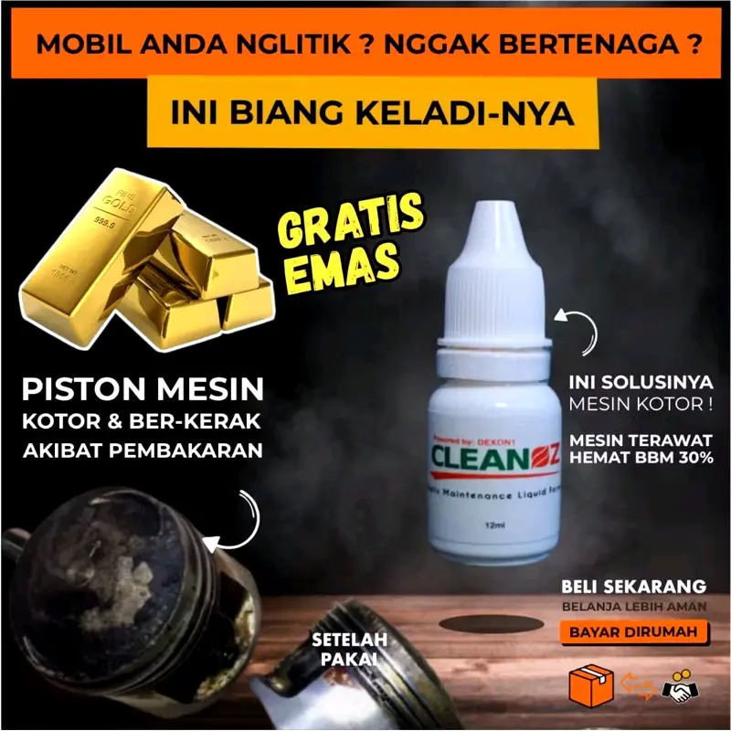 CLEANOZ ORIGINAL 100% KUALITAS TERBAIK PENGHEMAT BBM 4 Botol