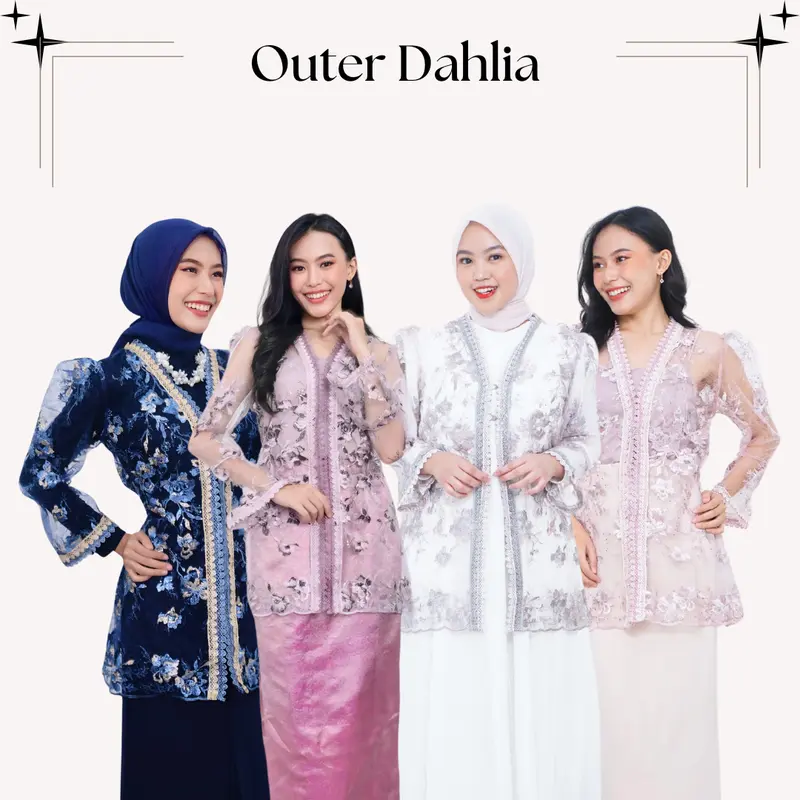 Elnisha Boutique - Outer Dahlia (Outer Modern Wanita Kekinian Kebaya Modern Tunangan Kebaya Lamaran) 0