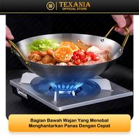 Gambar [GMA DAPAT 3 WAJAN] Texania Wajan Stainless Tebal Anti Lengket - Wajan Resto - Wajan Hotel - 3 Ukuran 22cm 24cm 28cm Kitchenware dari Texania house ware store Kota Tangerang 4 Tokopedia