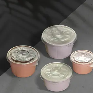 PAPER BOWL ALL SIZE + TUTUP / MANGKUK KERTAS / WADAH KERTAS TEBAL / CUP MANGKOK TAHAN PANAS